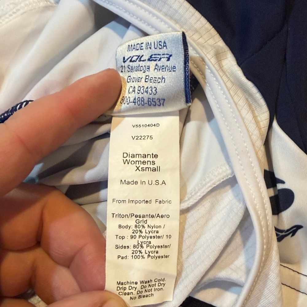 Cycling Bib Shorts - White and navy XS (4000) - Picture 5 of 5